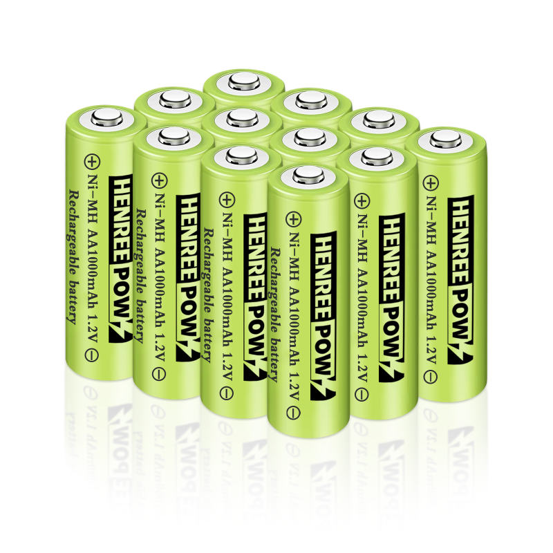 Henreepow 1.2v 600mAh aa ni-mh pil rechargeable