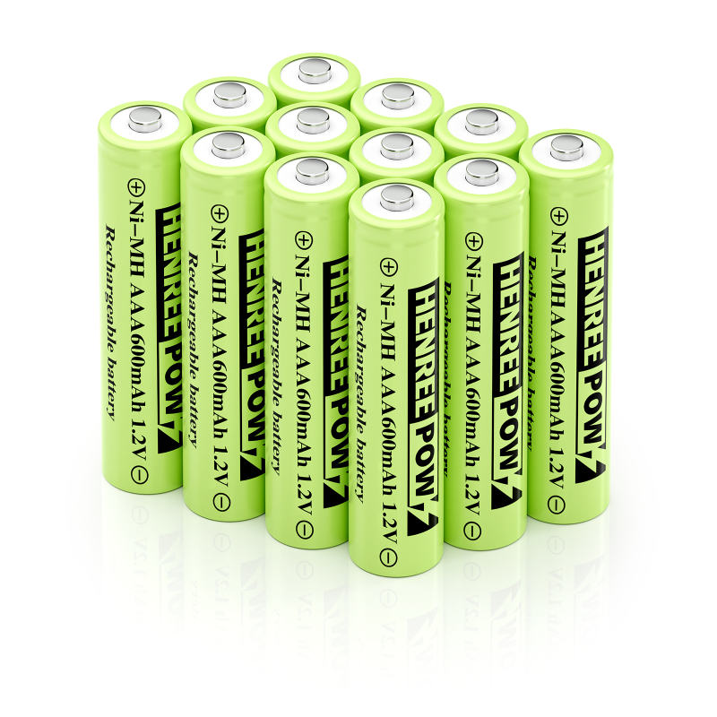 Henreepow 1.2v 600mAh aa ni-mh pil rechargeable