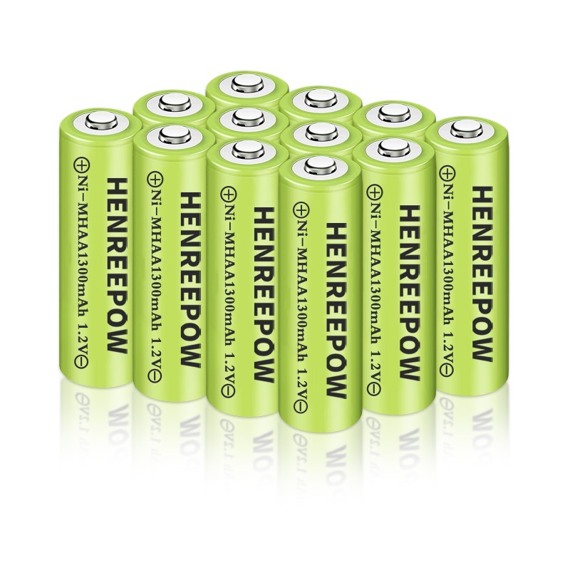 Henreepow 1.2v 1300mAh aa ni-mh pil rechargeable